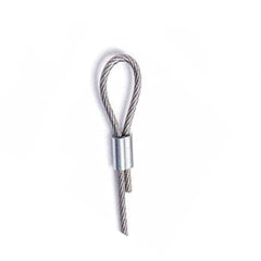 用于1/8英寸直径钢丝绳和电缆的铝制压接环套，100件装。