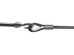 HEVERP 50个M3不锈钢套环，适用于1/8英寸直径钢丝绳。