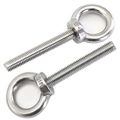 不锈钢眼螺栓，2件套M10肩部眼螺栓，3/8英寸 X 2英寸重型眼螺栓，带垫圈和螺母，用于吊环眼螺栓。