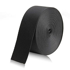 1.5英寸宽10码黑色尼龙带，适用于包包、吊床、户外攀爬和DIY制作行李带、宠物项圈、背包维修