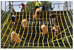 10英尺 x 10英尺 登山货物网 黄色 设计 (3米 x 3米) - 军事爬网 - 室内爬网 - 户外爬网 - 丛林健身器材、障碍课程 - 适用于儿童和成人