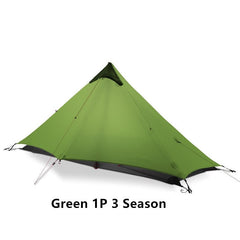 2人 / 1人 户外超轻野营帐篷，适用于3季 / 4季 专业级别15D硅尼龙无杆帐篷