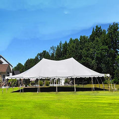 30-Foot by 60-Foot White Sectional Pole Tent, Commercial Canopy Heavy Duty 18-Ounce Vinyl for Parties, Weddings, and Events