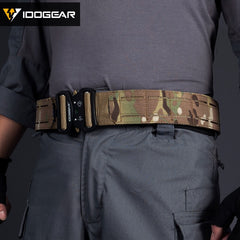 2英寸战术腰带，快速解锁金属扣，MOLLE制式空气软射击男士腰带，迷彩3415款。