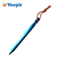 10pcs/set 18cm Aluminum alloy Tent Pegs with Rope Stake Camping Hiking Equipment Outdoor Traveling Tent Accessories