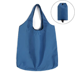 1个可折叠携带式购物袋，牛津布材质，轻便实用，颜色纯色，可折叠，防水防撕裂，带肩带手提。