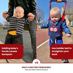 Watolt婴儿行走背带是一款手持式儿童行走助手，旨在帮助学步的幼儿和婴儿。这款创新的幼儿婴儿行走背带助手提供支持和指导，帮助婴儿在发育阶段学会行走。适用于7至24个月的婴儿。