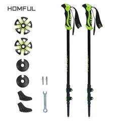 Homful/Hitorhike 用于北欧徒步杖露营徒步 超轻 可调节 伸缩登山杖攀爬。