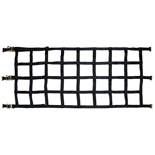 US Cargo Control Heavy Duty Cargo Net with Ratchets and E-Track Fittings, 42 Inches x 82 Inches with 8 Inch by 8 Inch Holes, Adjustable and Durable Truck Cargo Net Used for Large Enclosed Trailers