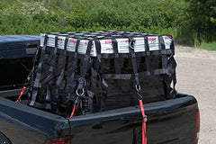 Safespan| Heavy Duty Cargo Net 6' x 8' | 10,000lbs Load | Pickup Truck Bed with D-Rings & Cam Buckle Straps