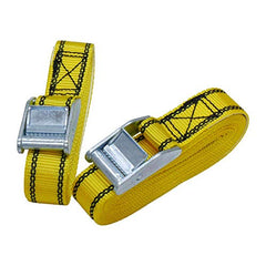 Amazon Basics 12-Feet Long Lashing Strap, Yellow, 4-Pack