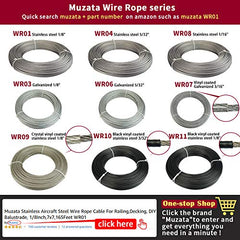 Muzata 5Pack M4 Hook and Eye Turnbuckle for Cable Wire Rope Tension Heavy Duty T304 Stainless Steel for DIY String Light Picture Hanging Tension Wire Kit CN09