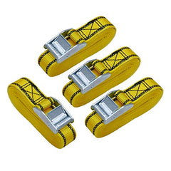 Amazon Basics 12-Feet Long Lashing Strap, Yellow, 4-Pack