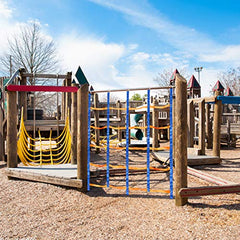 TOPNEW 儿童户外攀爬网，便携式忍者货物网绳梯单杠，适用于忍者走扁带、丛林健身器、秋千、忍者战士风格障碍训练场，适用于户外树屋