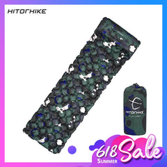 Outdoor Sleeping Pad Camping Inflatable Mattress with Pillows Travel Mat Folding Bed Ultralight Air Cushion Hiking Trekking