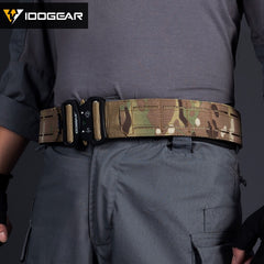 IDOGEAR 2 Inch Tactical Belt Quick Release Metal Buckle  MOLLE Airsoft Mens Belts Camo 3415