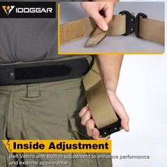 IDOGEAR 2 Inch Tactical Belt Quick Release Metal Buckle  MOLLE Airsoft Mens Belts Camo 3415