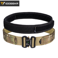IDOGEAR 2 Inch Tactical Belt Quick Release Metal Buckle  MOLLE Airsoft Mens Belts Camo 3415