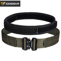 IDOGEAR 2 Inch Tactical Belt Quick Release Metal Buckle  MOLLE Airsoft Mens Belts Camo 3415