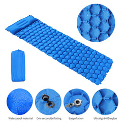 Camping Sleeping Pad Inflatable Air Mattress Outdoor Picnic Beach Cushion Air Cushion Sleeping Mat Damp Proof Waterproof Pad