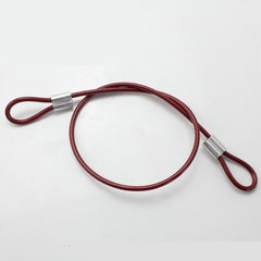 HQ Custom Made 4MM PVC Coated Stainless Steel 304 Wire Rope Cable Sling with Eyelets Loops for Home Clothline Gym Accessories
