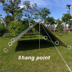 5x3m 4x3m Tarp Tent Awning Waterproof Shade Ultralight Garden Canopy Sunshade Outdoor Camping Beach Sun Shelter Hammock Rain Fly