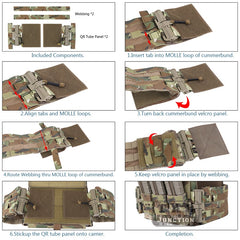 Tactical JPC CPC NCPC 6094 XPC 420 Vest Belly Fast Fit Buckle Tactical MOLLE Fast Release Hunting Set Single Point Assembly