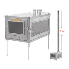 Thous Winds Outdoor Ultralight Titanium Alloy Wood Stove Multipurpose Camping Tent Heating Stove Hiking Survival Equipment