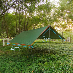 5x3m 4x3m Tarp Tent Awning Waterproof Shade Ultralight Garden Canopy Sunshade Outdoor Camping Beach Sun Shelter Hammock Rain Fly