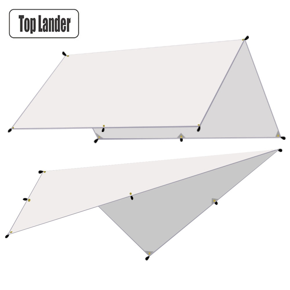 5x3m 4x3m Tarp Tent Awning Waterproof Shade Ultralight Garden Canopy Sunshade Outdoor Camping Beach Sun Shelter Hammock Rain Fly