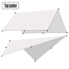 5x3m 4x3m Tarp Tent Awning Waterproof Shade Ultralight Garden Canopy Sunshade Outdoor Camping Beach Sun Shelter Hammock Rain Fly