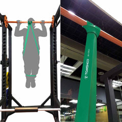 TOMSHOO 5pcs Pull Up Fitness Resistance Band Natural Latex Resistant Loop Bands Exercise Stretch Band with Door Anchor + Handles