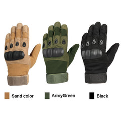 OZERO Motorcycle Breathable Full Finger Military Glove Non-slip Outdoor Racing Sport Glove Motocross Protective Glove Men Women