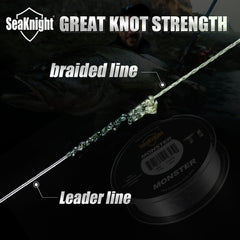 SeaKnight Brand TriPoseidon Series 4 Strands 300M PE Braided Fishing Line 8-80LB Multifilament Fishing Line Smooth Carp Fishing