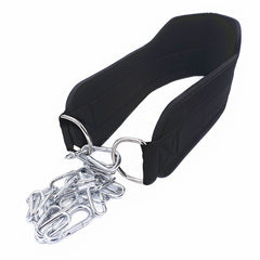 Thick Heavy Duty Weight Lifting Belt with Chain Dipping Belt Pull Up Chin Up Kettlebell Barbell Fitness Bodybuilding Gym Belt