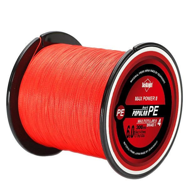 SeaKnight Brand TriPoseidon Series 4 Strands 300M PE Braided Fishing Line 8-80LB Multifilament Fishing Line Smooth Carp Fishing