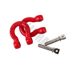 INJORA Metal Bumper D-ring Red Tow Hook 4Pcs for 1/10 RC Crawler Car Traxxas TRX-4 Axial SCX10 90046 Upgrade Parts