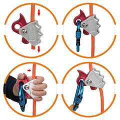 Safety Positioning Lanyard with Sturdy Rope, Adjustable Restraint Harness Rope for Rock/Tree Climbing, Fall Protect