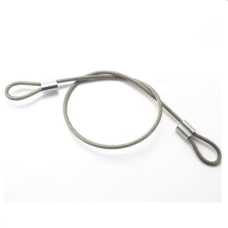 HQ Custom Made 4MM PVC Coated Stainless Steel 304 Wire Rope Cable Sling with Eyelets Loops for Home Clothline Gym Accessories