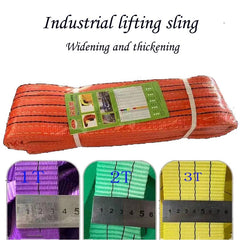 Flat Sling Lifting Sling Synthetic Fiber Sling Industrial Crane Crane Lifting Sling National Standard Wear-resistant 1T/2T/3T