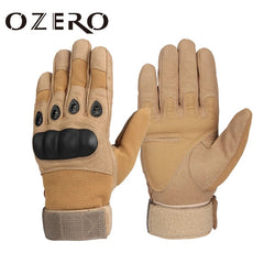 OZERO Motorcycle Breathable Full Finger Military Glove Non-slip Outdoor Racing Sport Glove Motocross Protective Glove Men Women