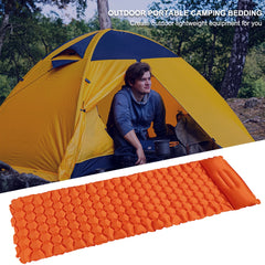 Camping Sleeping Pad Inflatable Air Mattress Outdoor Picnic Beach Cushion Air Cushion Sleeping Mat Damp Proof Waterproof Pad