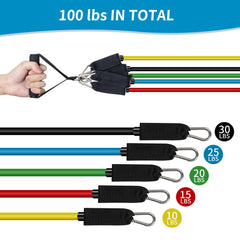 Resistance Bands Set with Door Anchor Handles Carry Bag Legs Ankle Straps for Resistance Training Physical Therapy Home Workouts