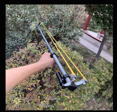 Straight Rod High Precision Telescopic High Power Red Laser Flat Rubber Band Stainless Steel Outdoor Hunting Catapult Slingshot