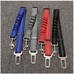 Upgraded Adjustable Dog Seat Belt Dog Car Seatbelt Harness Leads Elastic Reflective Safety Rope Pet Dog Cat Supplies