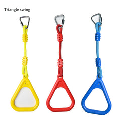 Ninja Rings Gymnastic Swing Bar Rings Monkey Rings Hand Climbing Rope Knot Ball for Backyard Obstacle Slackline