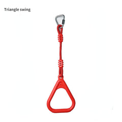 Ninja Rings Gymnastic Swing Bar Rings Monkey Rings Hand Climbing Rope Knot Ball for Backyard Obstacle Slackline