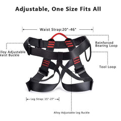 Camping Safety Belt 25KN Outdoor Rock Climbing Outdoor Expand Training Half Body Harness Protective Supplies Survival Equipment