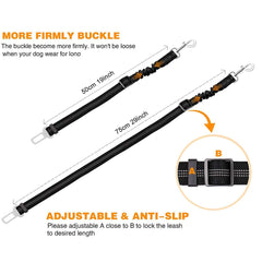 Upgraded Adjustable Dog Seat Belt Dog Car Seatbelt Harness Leads Elastic Reflective Safety Rope Pet Dog Cat Supplies