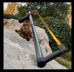 Straight Rod High Precision Telescopic High Power Red Laser Flat Rubber Band Stainless Steel Outdoor Hunting Catapult Slingshot